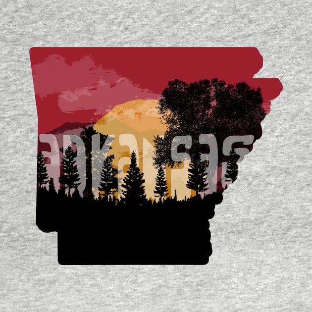 Arkansas Sunset with Lettering by rt-shirts